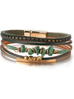 Stylish Leather Wrap Bracelets for Women | Boho Western Layered Jewelry